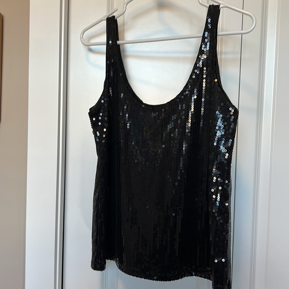 Brand New H&M black Sequin Tank Top - Picture 3 of 4